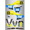 Kit de Adhesivos Husqvarna Tc 65 17-22 Amarillo/Azul.