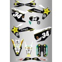 Kit de Adhesivos Rockstar Husqvarna Te/Fe 20-23 Blanco/Amarillo.