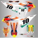 Kit de Adhesivos RedBull Ktm Exc/Exc-f 20-22 Naranja/Blanco.