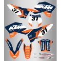 Kit de Adhesivos GoPro Ktm Exc/Exc-f 08-11 Azul/Naranja.