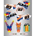 Kit de Adhesivos RedBull Ktm Exc/Exc-f 05-07 Azul/Naranja.