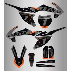 Kit de Adhesivos Fox Ktm Sx 65 19-22 Negro/Gris.