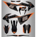 Kit de Adhesivos Ktm Exc/Exc-f 20-22 Negro/Gris.