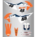 Kit de Adhesivos Original Ktm Sx/Sx-f 19-22 Naranja/Blanco.