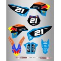 Kit de Adhesivos Red Bull Ktm Sx/Sx-f 08-10 Negro/Azul.
