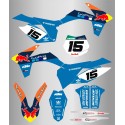 Kit de Adhesivos GoPro RedBull Ktm Sx/Sxf 11-12 Azul/Celeste.