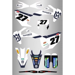 Kit de Adhesivos Factory Racing Husqvarna Te/Fe 20-23 Azul/Blanco.