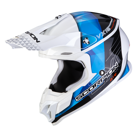 CASCO SCORPION VX-16 EVO AIR GEM WHITE-BLUE
