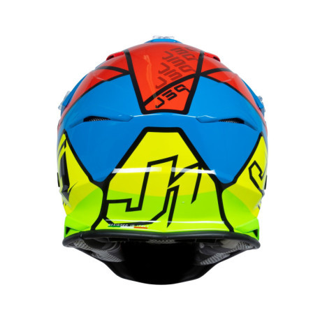 Casco Just1 J-39 Thruster Amarillo Fluor/Azul/Rojo