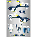 Kit de Adhesivos Husqvarna  fc-tc 2016/2018 Azul/Amarillo