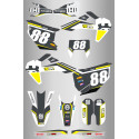 Kit de Adhesivos Husqvarna  Te-Fe 20/23 Gris/Blanco