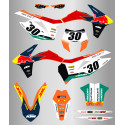 Kit de Adhesivos Ktm Exc/f 08-11 Negro/Naranja.
