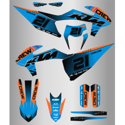 Kit de Adhesivos Ktm Exc/f 20-23 Celeste.