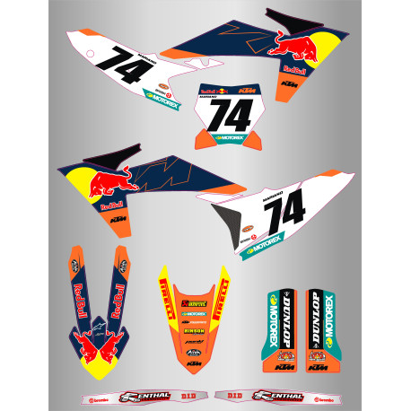 Kit de Adhesivos Ktm Sx/f 23-24 Factory Edition.