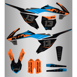 Kit de Adhesivos Ktm sx 65 18-23 Negro.