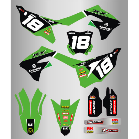 Kit de Adhesivos Kawasaki kx 85 14-21 Monster.