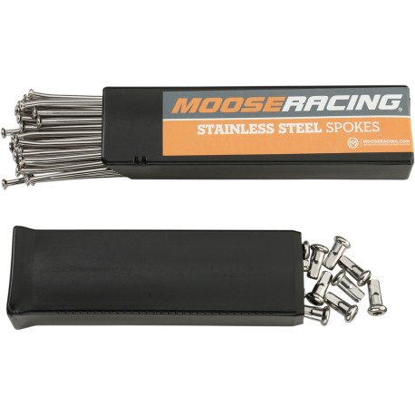 Kit de Radios Moose Racing 19'' Kawasaki Kx 125/250 03-08 Plata.