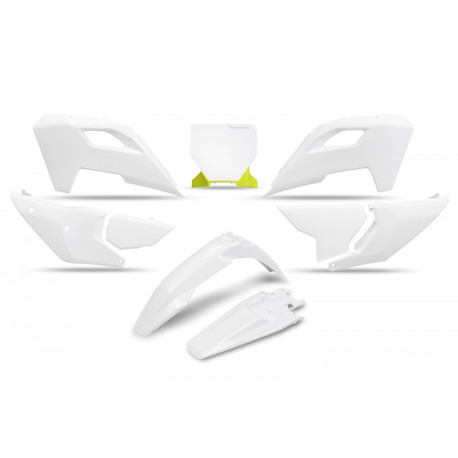 Kit de Plásticos Ufo Husqvarna Tc/Fc 23-24 Blanco/Amarillo.