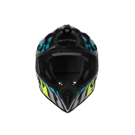 Casco Acerbis Steel Carbon Turquesa/Amarillo Flúor.