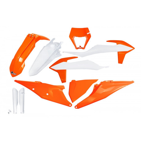 Kit Completo Plásticos Ufo Ktm Exc/Exc-f 20-23 Naranja/Blanco.