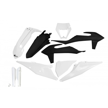 Kit Completo Plásticos Ufo Ktm Exc/Exc-f 20-23 Blanco/Negro.