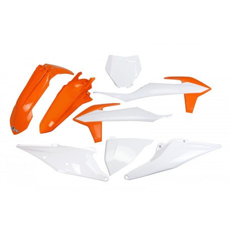 Kit Plásticos Ufo Ktm Sx/Sx-f 19-22 Naranja/Blanco.