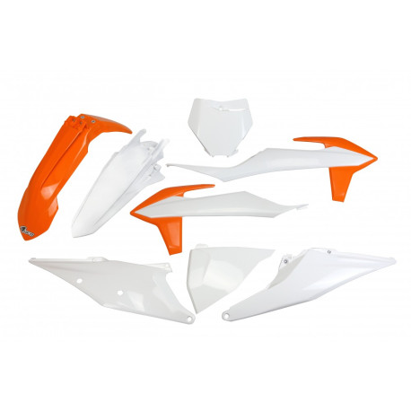 Kit Plásticos Ufo Ktm Sx/Sx-f 19-22 Naranja/Blanco.