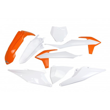 Kit Plásticos Ufo Ktm Sx/Sx-f 19-22 Naranja/Blanco.