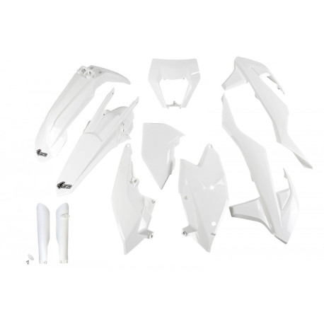 Kit Completo de Plásticos Ufo Ktm Exc/Exc-f 17-19 Blanco.