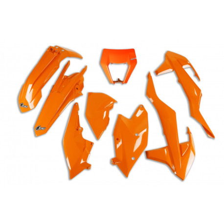 Kit Plásticos Ufo Ktm Exc/Exc-f 17-19 Naranja.