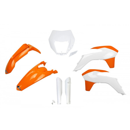 Kit Plásticos Ufo Ktm Exc/Exc-f 2016 Naranja/Blanco.