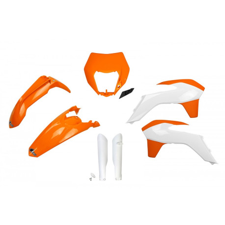 Kit Plásticos Ufo Ktm Exc/Exc-f 2016 Naranja/Blanco.