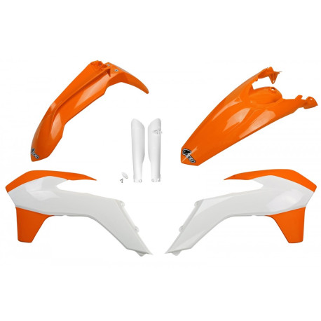 Kit Plásticos Ufo Ktm Exc/Exc-f 2016 Naranja/Blanco.