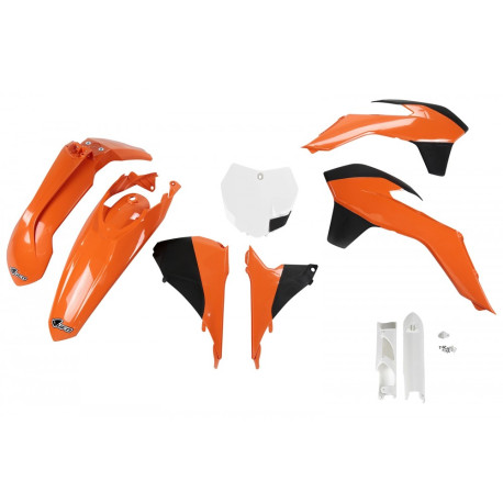 Kit Plásticos Ufo Ktm Sx/Sxf 13-14 Naranja/Negro.