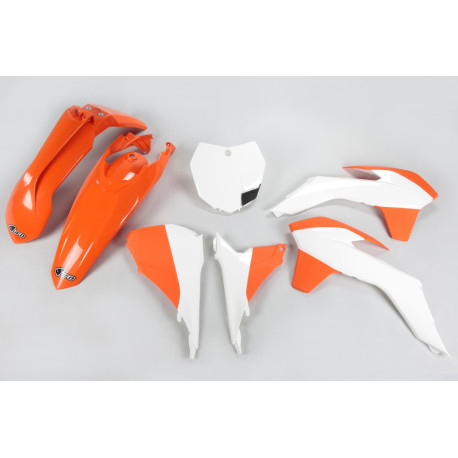 Kit Plásticos Ufo Ktm Sx/Sxf 13-15 Naranja/Blanco.