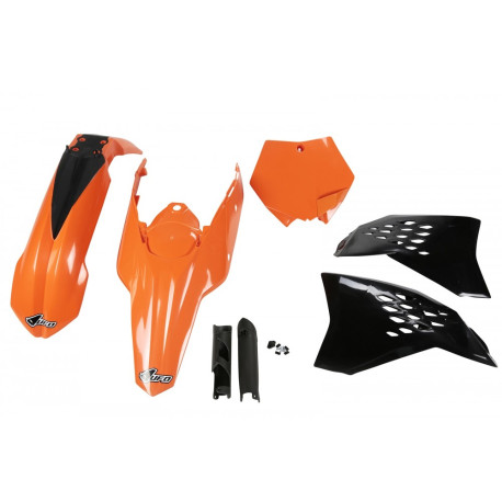 Kit Completo Plásticos Ufo Ktm Sx/Sxf 07-10 Naranja/Negro.