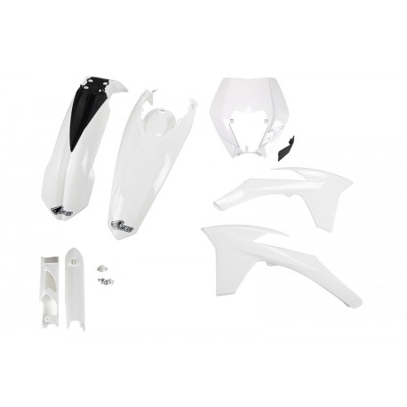 Kit Plásticos Ufo Ktm Exc/Exc-f 12-13 Blanco.