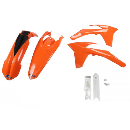 Kit Plásticos Ufo Ktm Exc/Exc-f 12-13 Naranja/Blanco.