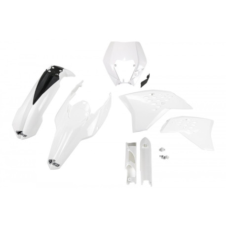 Kit Completo Plásticos Ufo Ktm Exc/Exc-f 08-11 Blanco.