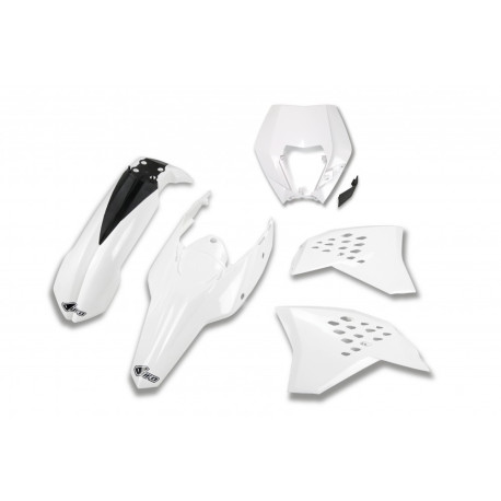 Kit Plásticos Ufo Ktm Exc/Exc-f 08-11 Blanco.