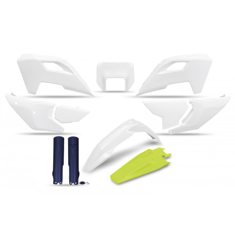 Kit Plásticos Ufo Husqvarna Te/Fe 24-25 Blanco/Amarillo.