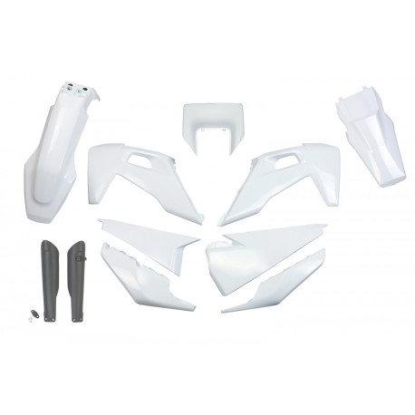 Kit Completo Plásticos Ufo Husqvarna Te/Fe 20-23 Blanco/Gris.