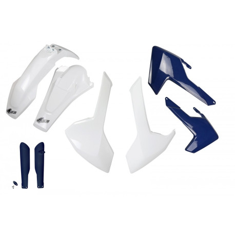 Kit Plásticos Ufo Husqvarna Te/Fe 17-19 Azul/Blanco.