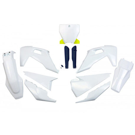 Kit Completo Plásticos Ufo Husqvarna Tc/Fc 19-22 Blanco/Azul.