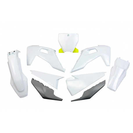 Kit Plásticos Ufo Husqvarna Tc/Fc 19-22 Blanco/Gris.