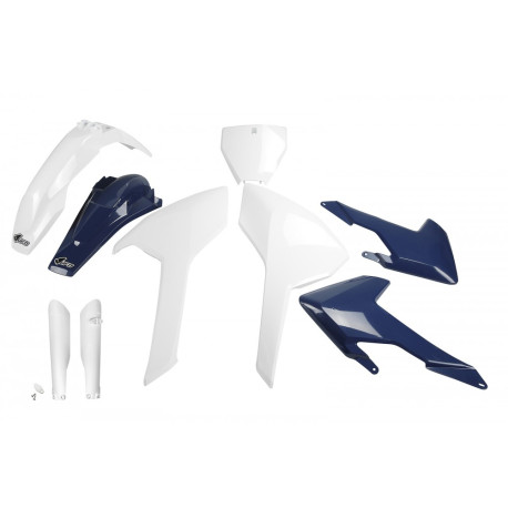 Kit Completo Plásticos Ufo Husqvarna Tc/Fc 16-18 Blanco/Azul.