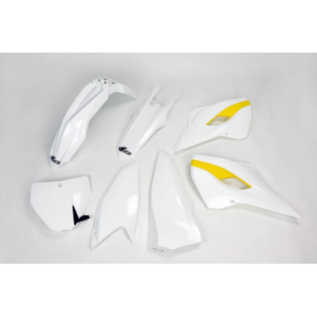 Kit Plásticos Ufo Husqvarna Tc/Fc 14-15 Blanco/Amarillo.