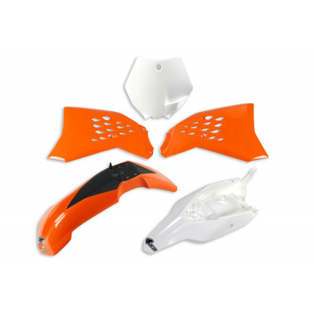 Kit Plásticos Ufo Ktm Sx 65 12-15 Naranja/Blanco.