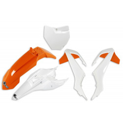 Kit Plásticos Ufo Ktm Sx 65 16-23 Blanco/Naranja.