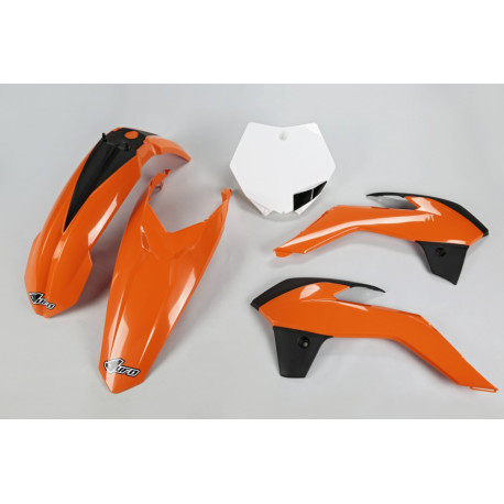 Kit Plásticos Ufo Ktm Sx 85 13-17 Naranja/Negro.